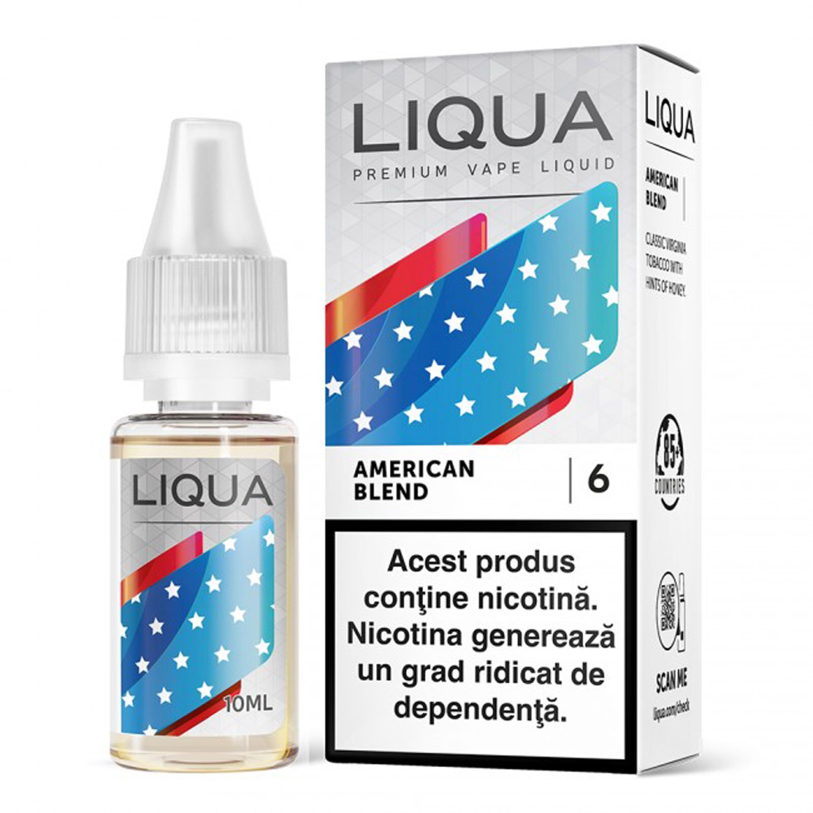 Lichid pentru Tigara Electronica Liqua Elements, 10ml, American Blend, 6mg