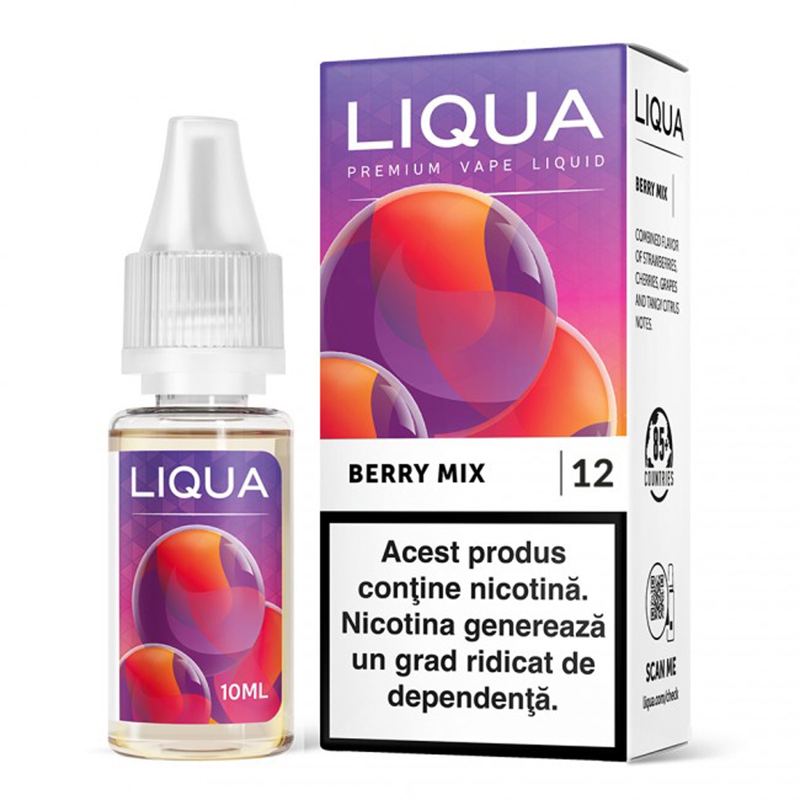 Lichid pentru Tigara Electronica Liqua Elements, 10ml, Berry Mix, 12mg