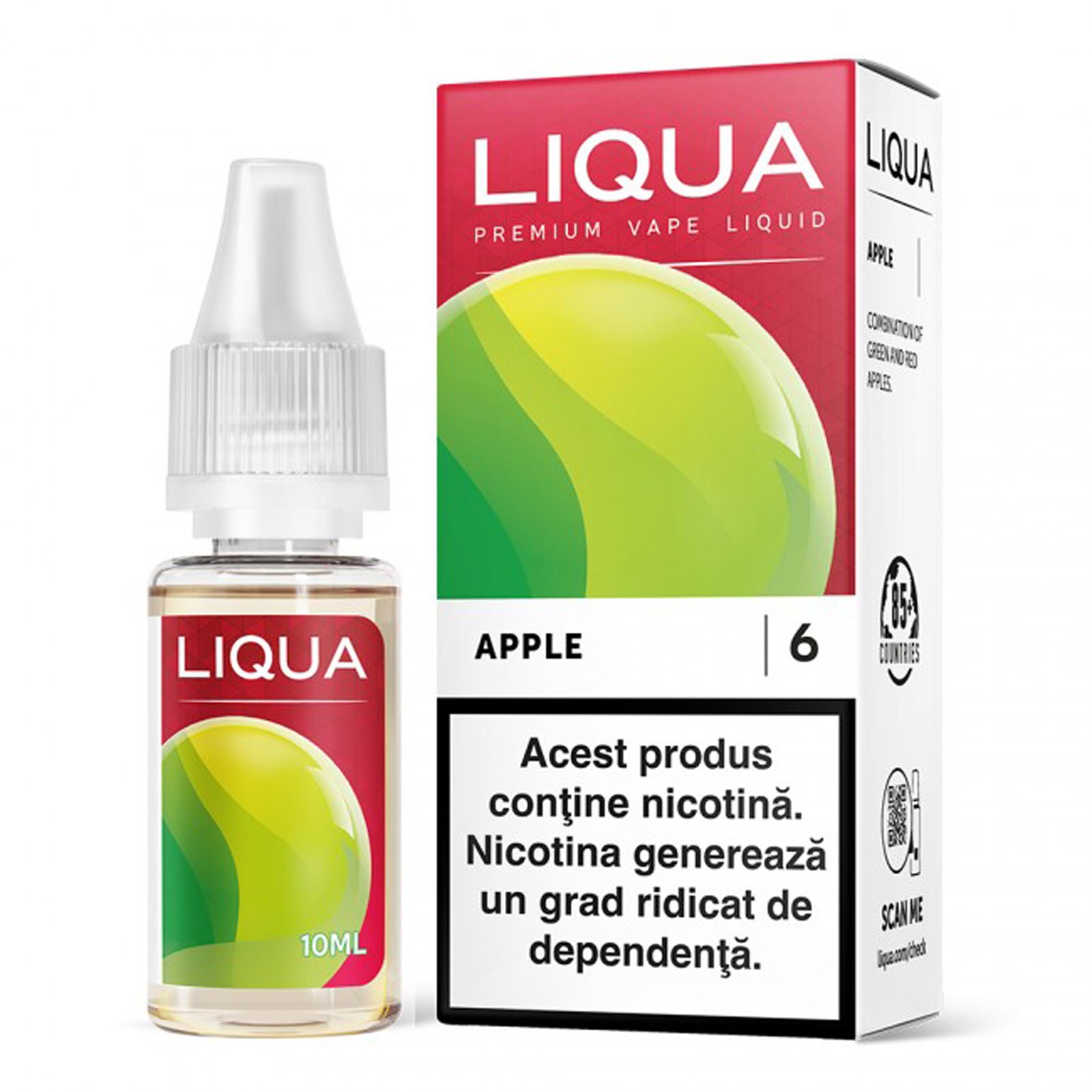 Lichid pentru Tigara Electronica Liqua Elements, 10ml, Apple, 6mg