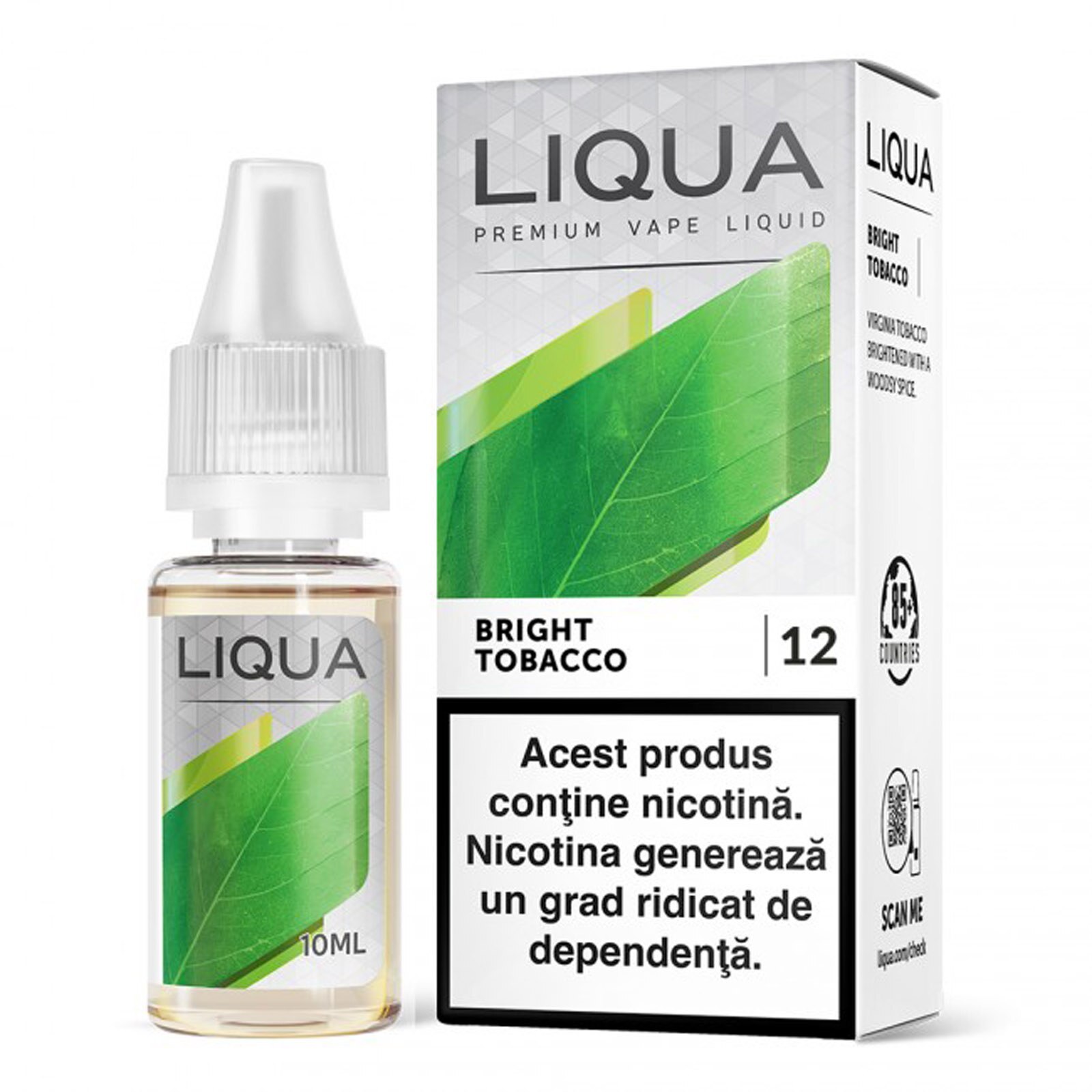 Lichid pentru Tigara Electronica Liqua Elements, 10ml, Bright Tobacco, 12mg