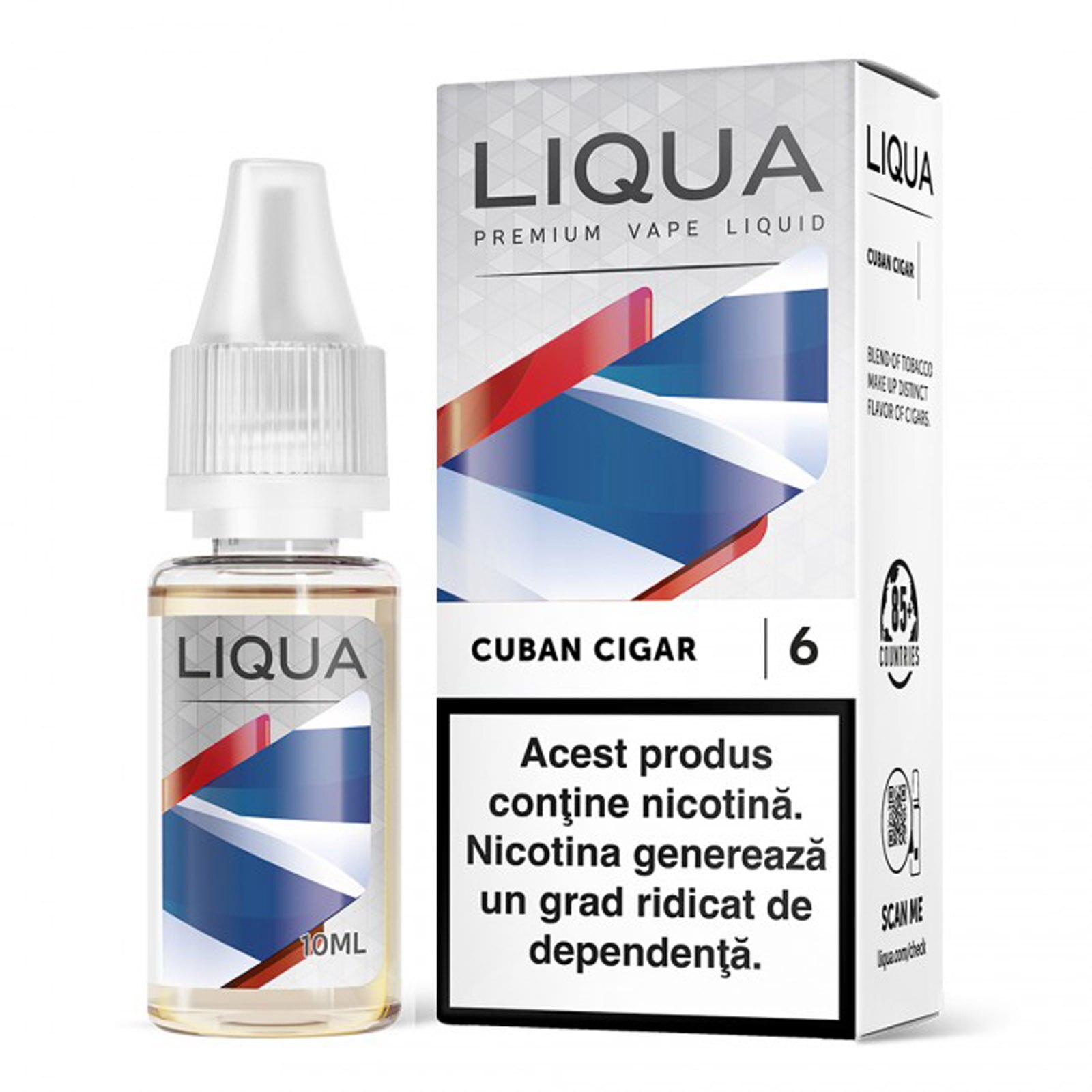 Lichid pentru Tigara Electronica Liqua Elements, 10ml, Cuban Cigar, 6mg