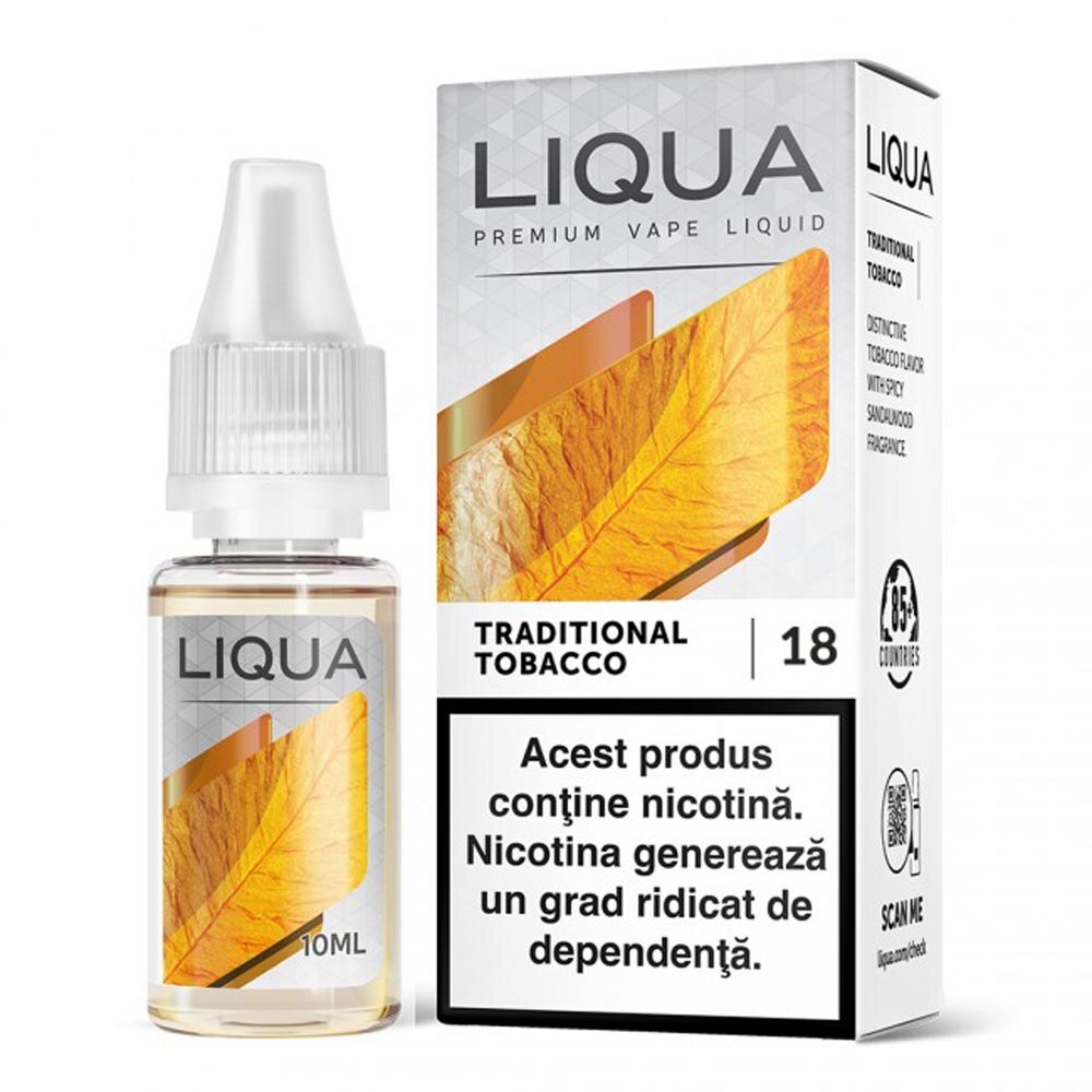 Lichid pentru Tigara Electronica Liqua Elements, 10ml, Traditional Tobacco, 18mg
