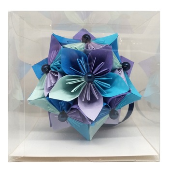 Glob Kusudama - cold colors 3 Glob Kusudama - cold colors 3