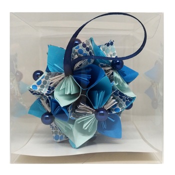 Glob Kusudama - combined blues 1 Glob Kusudama - combined blues 1