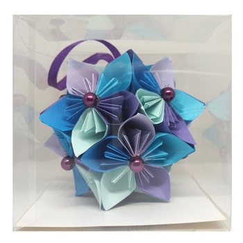 Glob Kusudama - cold colors 4 Glob Kusudama - cold colors 4