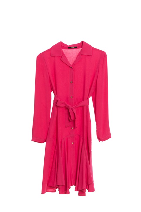 Rochie fucsia cu clini