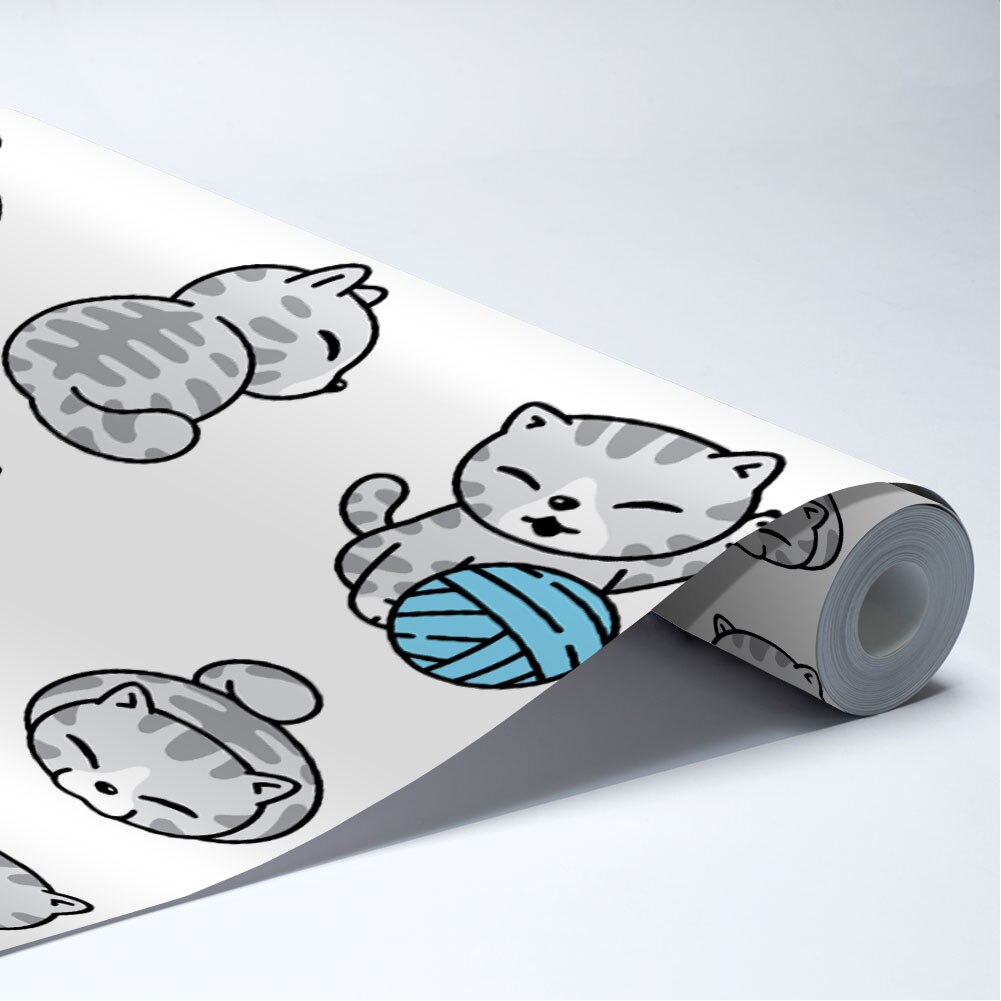 Tapet Premium Art Kids, Rasfatatele pisici tigrate, Ecologic, Non-Woven,  Set 6 Role, 150x310 cm