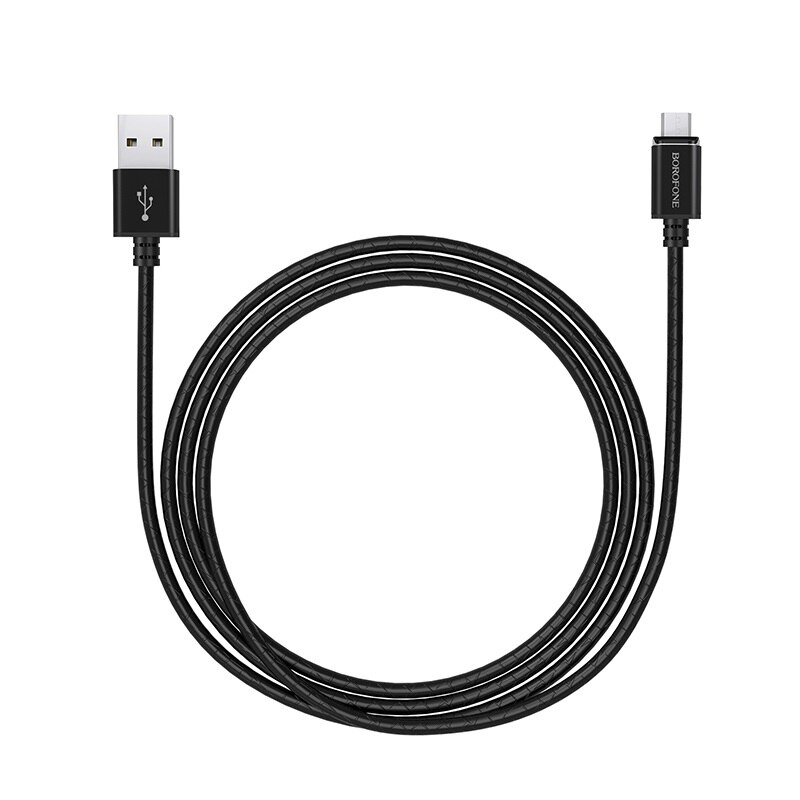 Cablu de date/incarcare Borofone, BU1 Micro USB, 1.2M 3 A, Negru