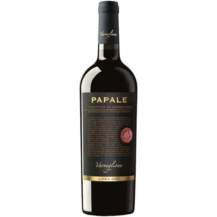 Vin Varvaglione Papale Linea Oro Primitivo Manduria,Rosu, 0.75l