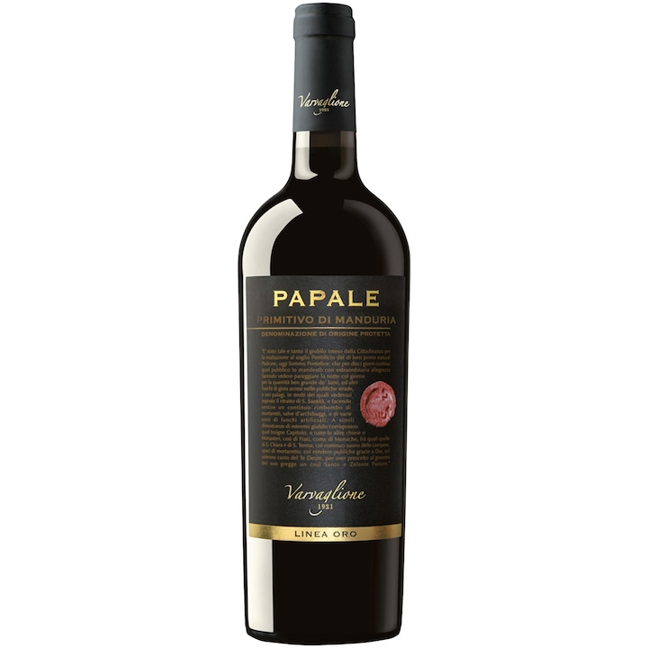 Vin Rosu Varvaglione Papale Linea Oro Primitivo Manduria, 0.75l