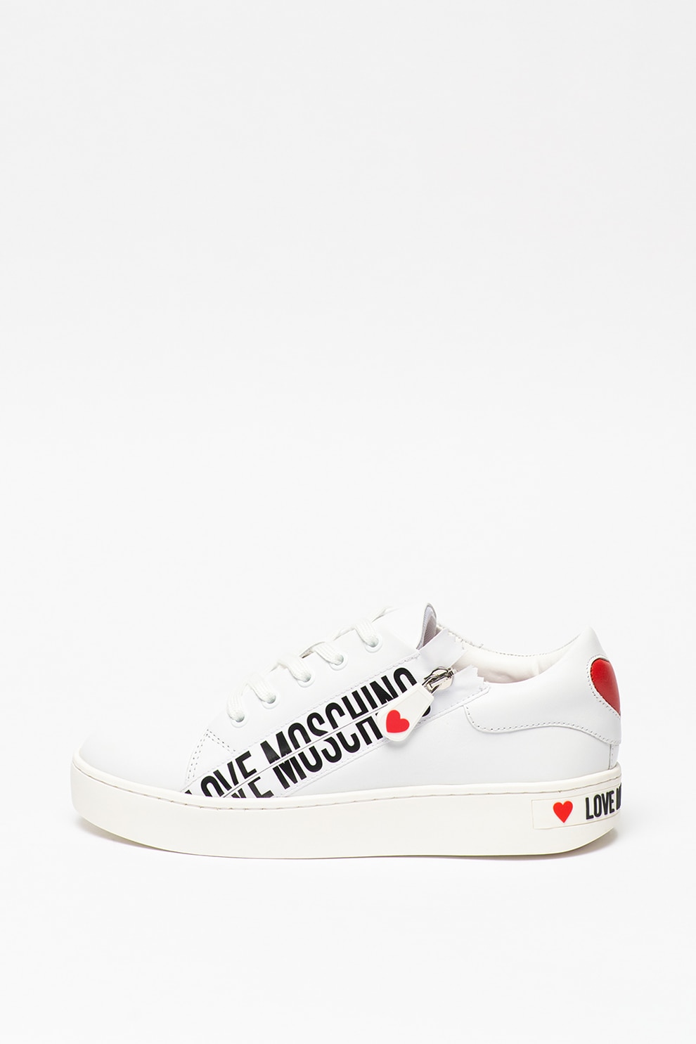Love Moschino, Pantofi sport cu terminatie tip soseta si logo