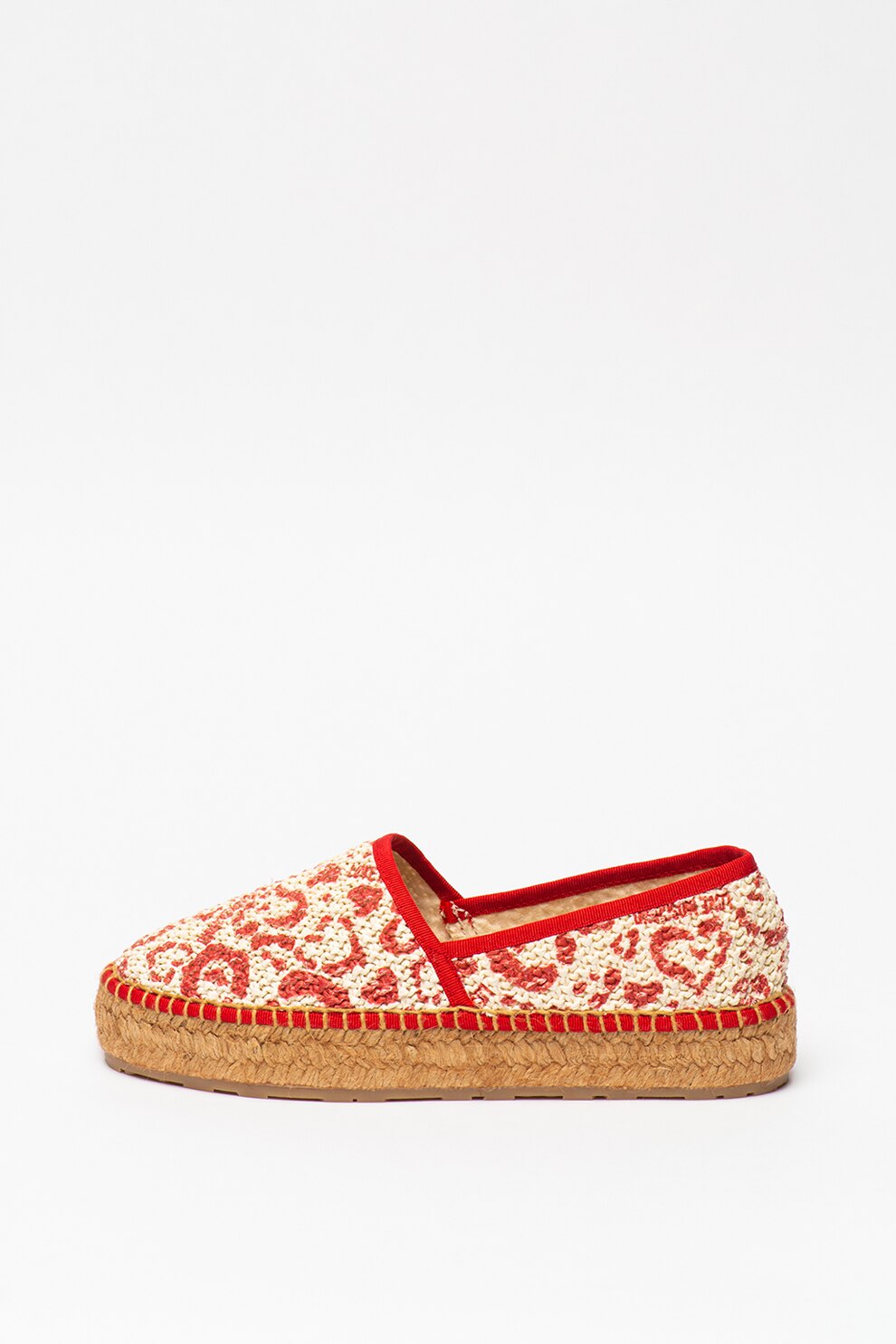 Love Moschino, Espadrile flatform cu imprimeu
