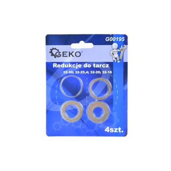 Set 4 reductoare pentru discuri cu o gaura de 32 mm, Geko G00195 Set 4 reductoare pentru discuri cu o gaura de 32 mm, Geko G00195