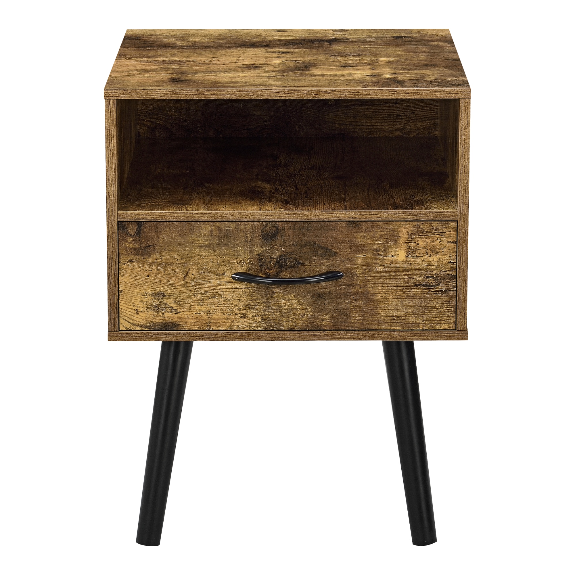 Noptiera Gavle DH, en.casa, 57 x 42 x 40 cm, PAL/lemn PVC, efect lemn nuanta inchisa, cu un sertar