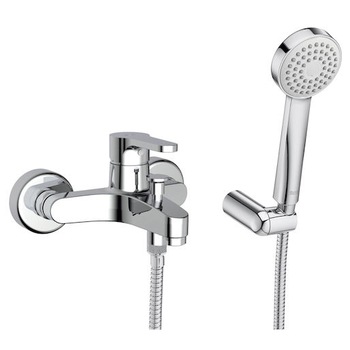 Baterie cada-dus Roca Arola, para dus 80 mm, furtun dus 1.7m si suport perete Baterie cada-dus Roca Arola, para dus 80 mm, furtun dus 1.7m si suport perete