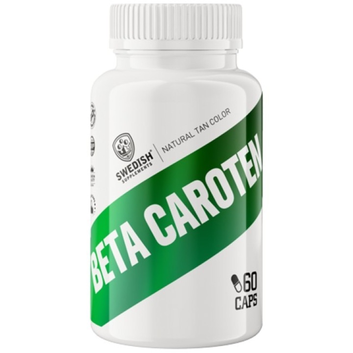 Supliment alimentar SWEDISH Supplements Beta Carotene Natural 25000 IU, 60 Capsule