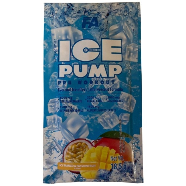 Supliment alimentar FA Nutrition ICE Pump / Evercool Pre-Workout, Icy Citrus & Piersica, 18.5 gr