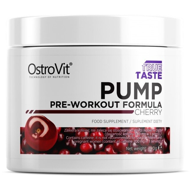 Supliment alimentar OstroVit PUMP Pre-Workout Formula, Cirese, 300 gr
