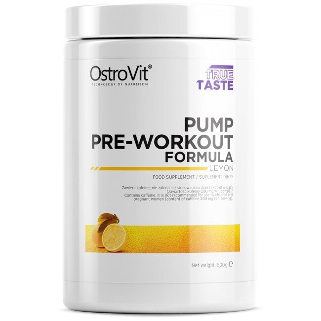 Supliment alimentar OstroVit PUMP Pre-Workout Formula, Lemon, 500 gr