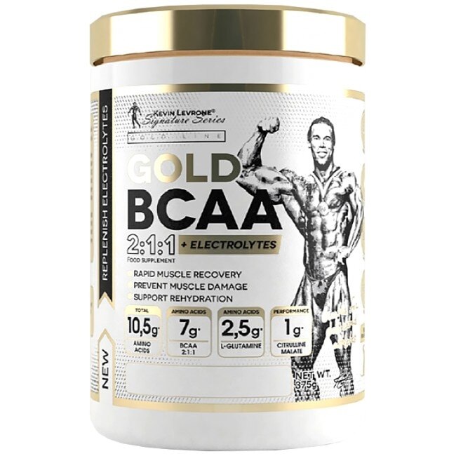 Supliment alimentar Kevin Levrone Gold Line / Gold BCAA 2:1:1, Fructe tropicale, 375 gr