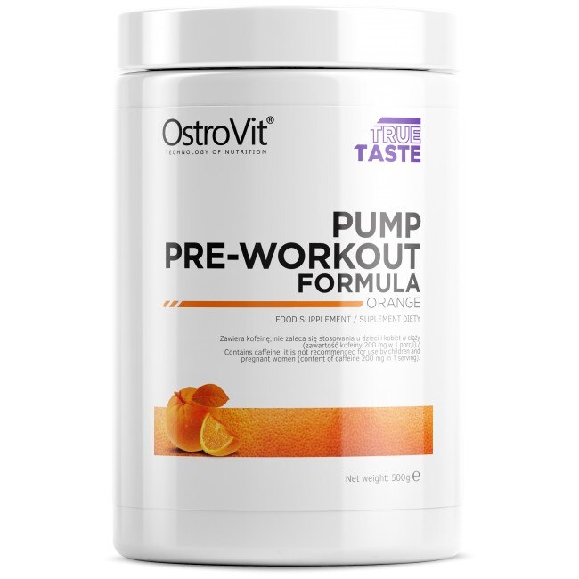 Supliment alimentar OstroVit PUMP Pre-Workout Formula, Portocale, 500 gr