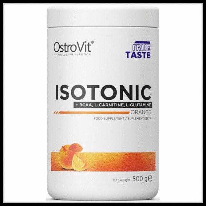 Supliment alimentar OstroVit Isotonic Powder + BCAA LCarnitine LGlutamine, Portocale, 500 gr