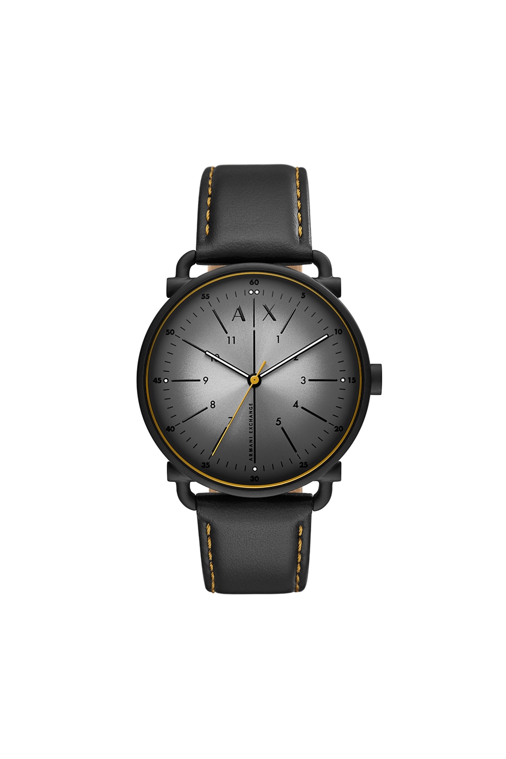 ARMANI EXCHANGE, Ceas cu o curea de piele, Negru