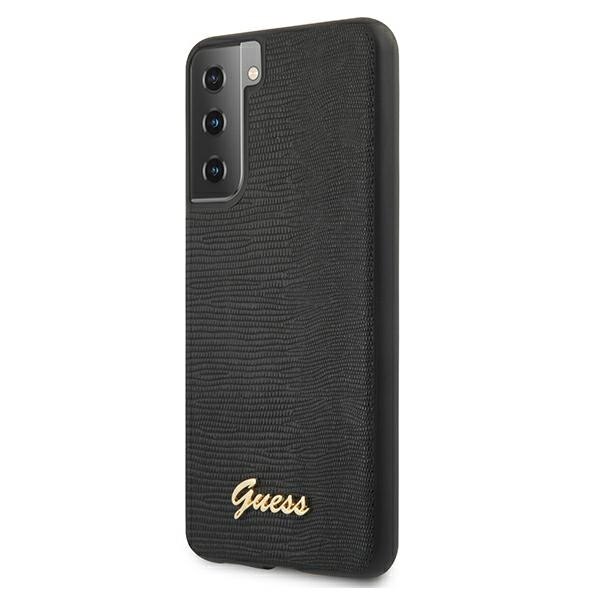 Husa compatibila cu Samsung S21 Plus Guess Lizard Collection black