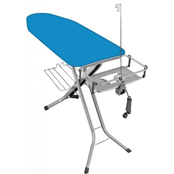 Masa de calcat EUROGOLD Professional Sky Blue 4336, 130 x 48 cm,cu suport pentru statia de calcat, suport pentru rufe, priza si suport pentru cablul de alimentare Masa de calcat EUROGOLD Professional Sky Blue 4336, 130 x 48 cm,cu suport pentru statia de calcat, suport pentru rufe, priza si suport pentru cablul de alimentare