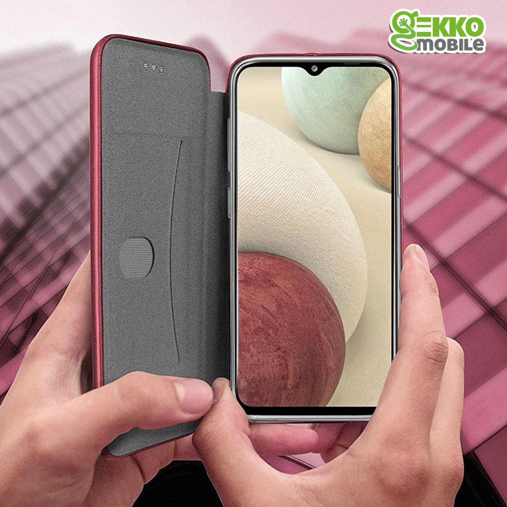 Husa pentru Motorola E7 Power - tip carte, inchidere magnetica, Gekko Elegance - Bordo
