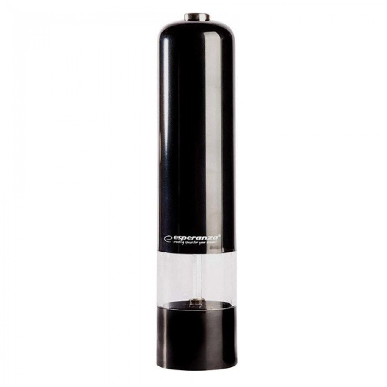 Rasnita electrica pentru piper cu lumina Esperanza Malabar EKP001K, LED, Functionare cu 1 buton, Negru