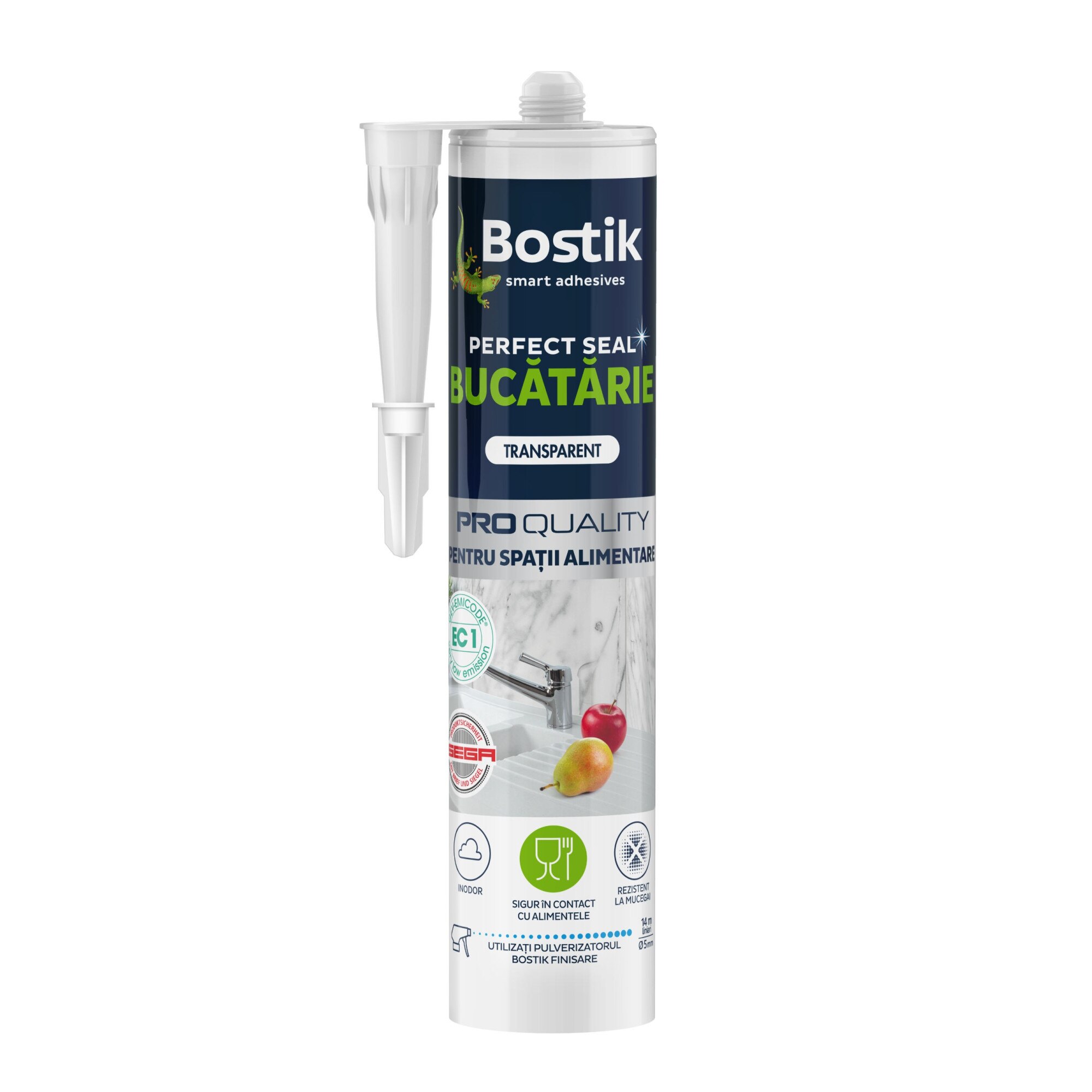 Silicon sanitar bucatarie - Bostik, 280ml, transparent