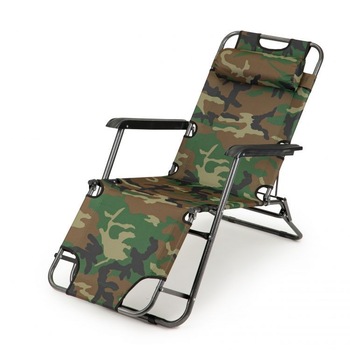 Sezlong Pliabil Cu Tetiera Si Spatar Reglabil L-145 Camouflage, 120x82x60 cm Sezlong Pliabil Cu Tetiera Si Spatar Reglabil L-145 Camouflage, 120x82x60 cm