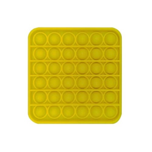 Jucarie senzoriala,antistres, patrata , galben,13cm