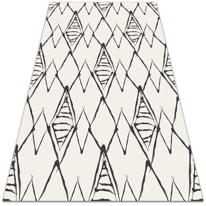 Covor de vinil pentru terasa, PVC, model Formula picuri, 80x120cm