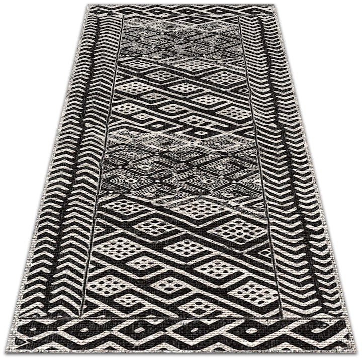 Vinyl szőnyeg teraszra és erkélyre, PVC, indiai stílusú mozaik, dtar-mustafa_latte, 100x50cm