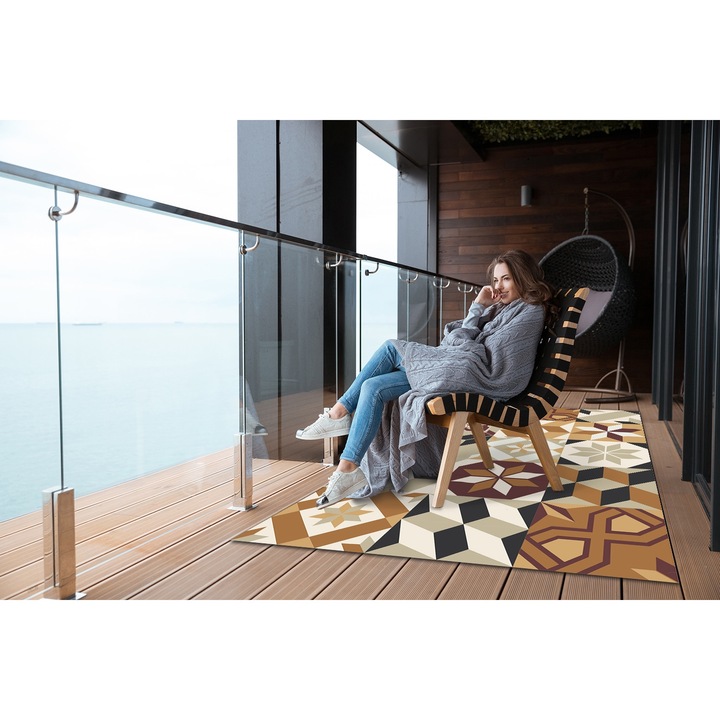 Covor de vinil pentru terasa, PVC, model modele mix, 60x90cm