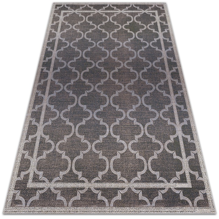 Covor PVC. Tulup. Vinil. Stil Marocan. Alb. 150x225 cm. 010260370060000013779