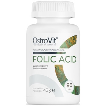 Supliment alimentar OstroVit Folic Acid 400 mcg, 90 Tablete Supliment alimentar OstroVit Folic Acid 400 mcg, 90 Tablete