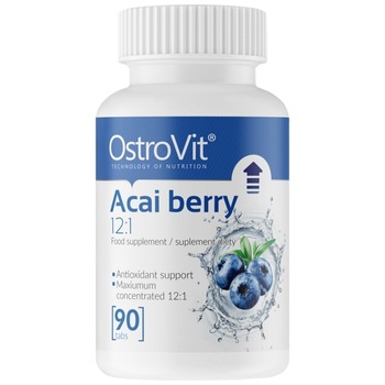 Supliment alimentar OstroVit Acai Fructe de padure12:1 500 mg, 90 Tablete Supliment alimentar OstroVit Acai Fructe de padure12:1 500 mg, 90 Tablete