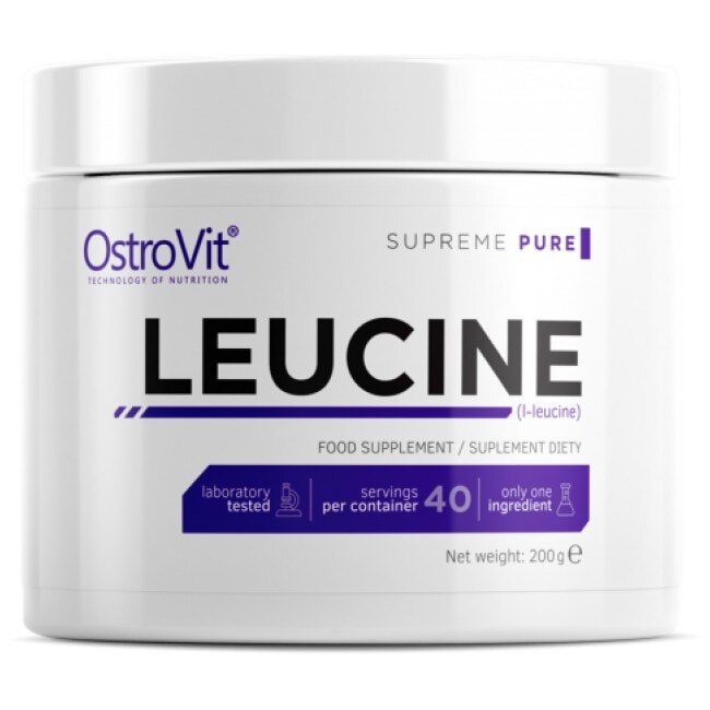 Supliment alimentar OstroVit Leucine Powder, Tasteless, 200 gr