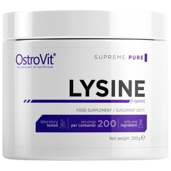 Supliment alimentar OstroVit Lysine Powder, Tasteless, 200 gr
