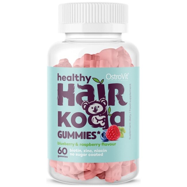 Supliment alimentar OstroVit Hair Koala / Healthy Gummies si Coacaze , 60 Tablete de mestecat