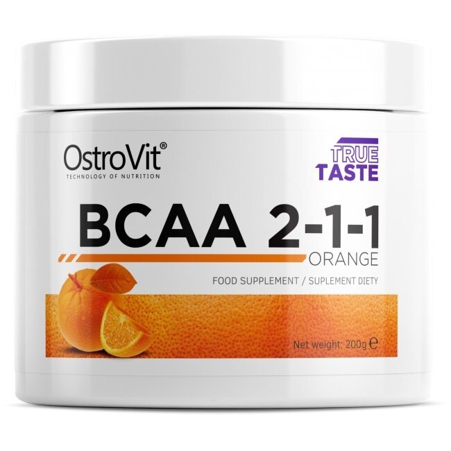 Supliment alimentar OstroVit BCAA 2:1:1 Powder, Portocale, 200 gr