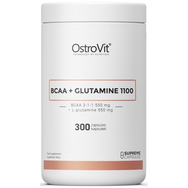 Supliment alimentar OstroVit BCAA + Glutamine 1100, 300 Capsule