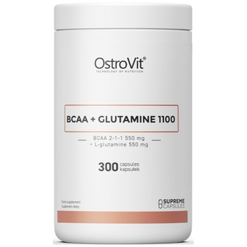 Supliment alimentar OstroVit BCAA + Glutamine 1100, 300 Capsule Supliment alimentar OstroVit BCAA + Glutamine 1100, 300 Capsule