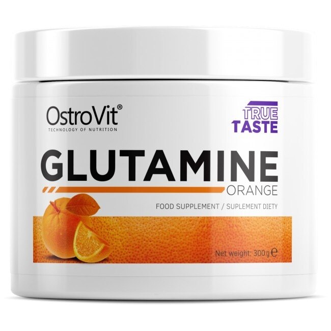 Supliment alimentar OstroVit Glutamine Powder, Portocale, 300 gr