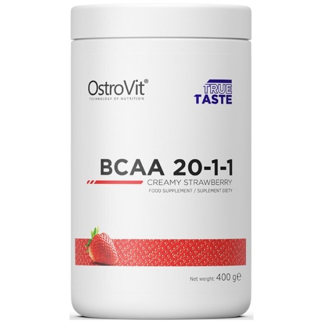 Supliment alimentar OstroVit BCAA 20:1:1, Fructe de padure 400 gr