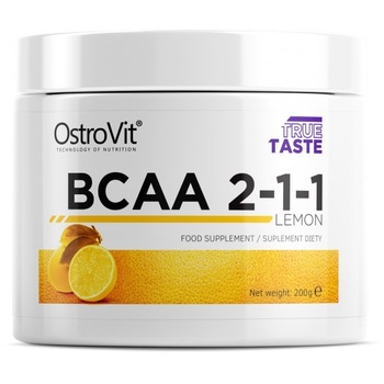 Supliment alimentar OstroVit BCAA 2:1:1 Powder, Lemon, 200 gr Supliment alimentar OstroVit BCAA 2:1:1 Powder, Lemon, 200 gr