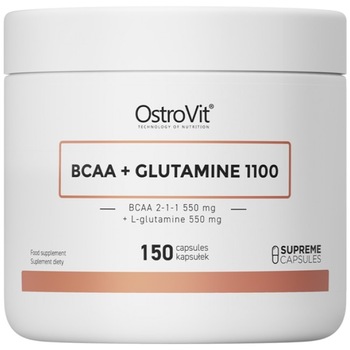 Supliment alimentar OstroVit BCAA + Glutamine 1100, 150 Capsule Supliment alimentar OstroVit BCAA + Glutamine 1100, 150 Capsule